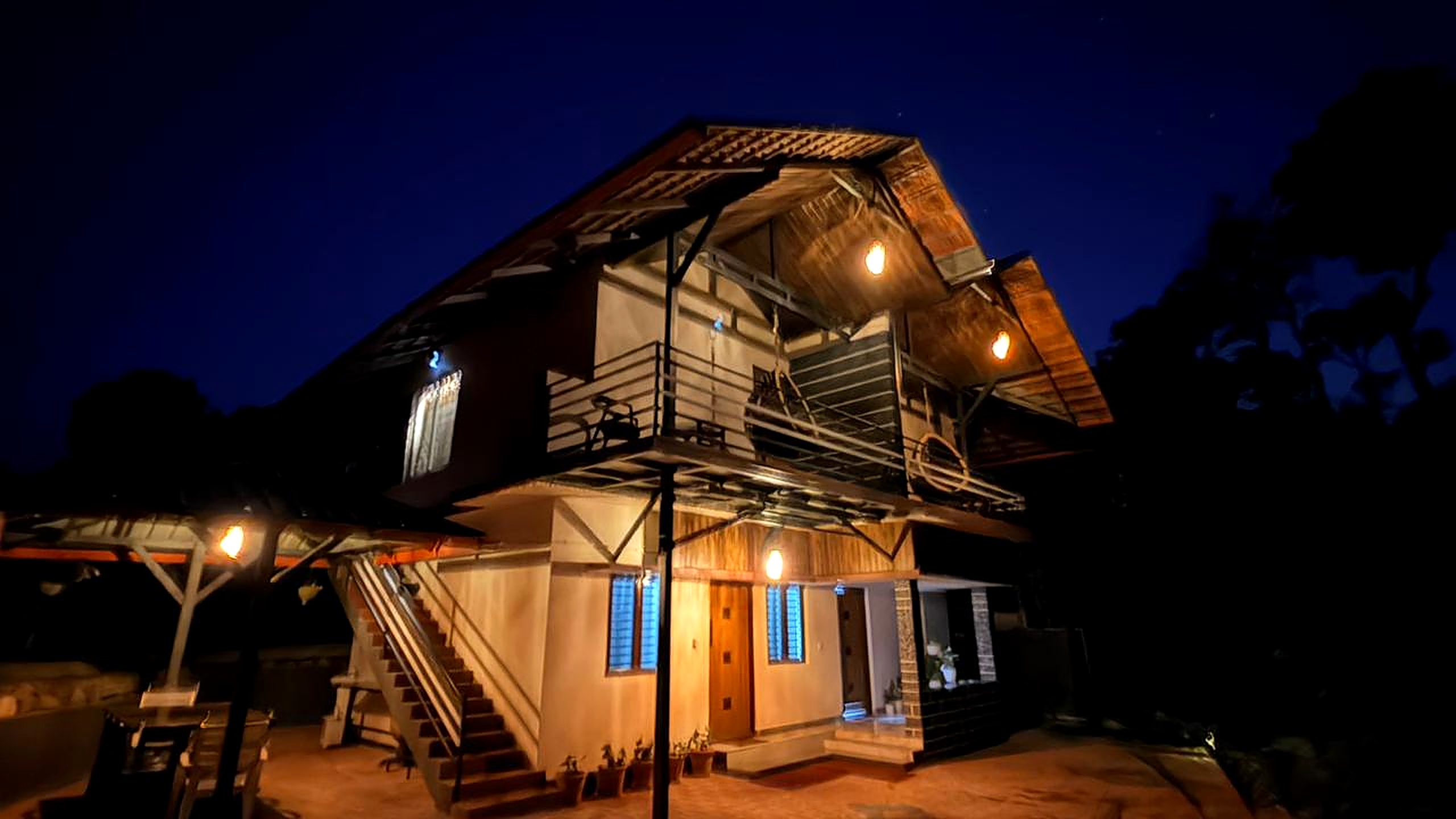Misty Hut homestay near Madikeri—misty hills and forest in Coorg coffee country